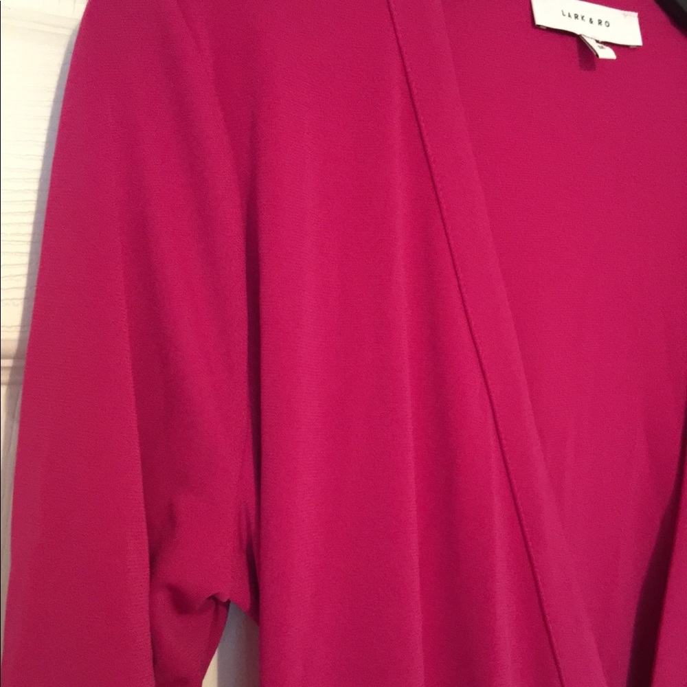 Raspberry colored wrap dress - Picture 2 of 3